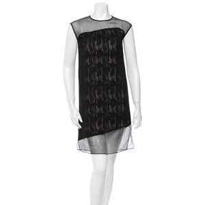 Helmut Lang Black Silk Sleeveless Shift Dress - Size 0 (XS)